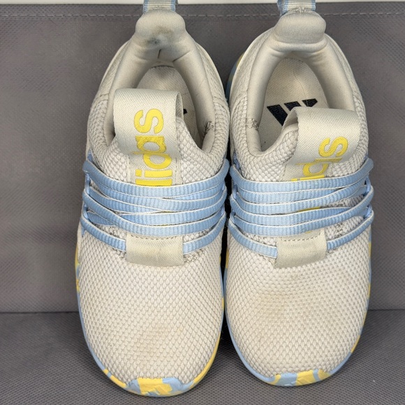 adidas Other - Adidas Kids Sneakers Gray with Blue and Yellow Accents - Size 11 Toddler Girl